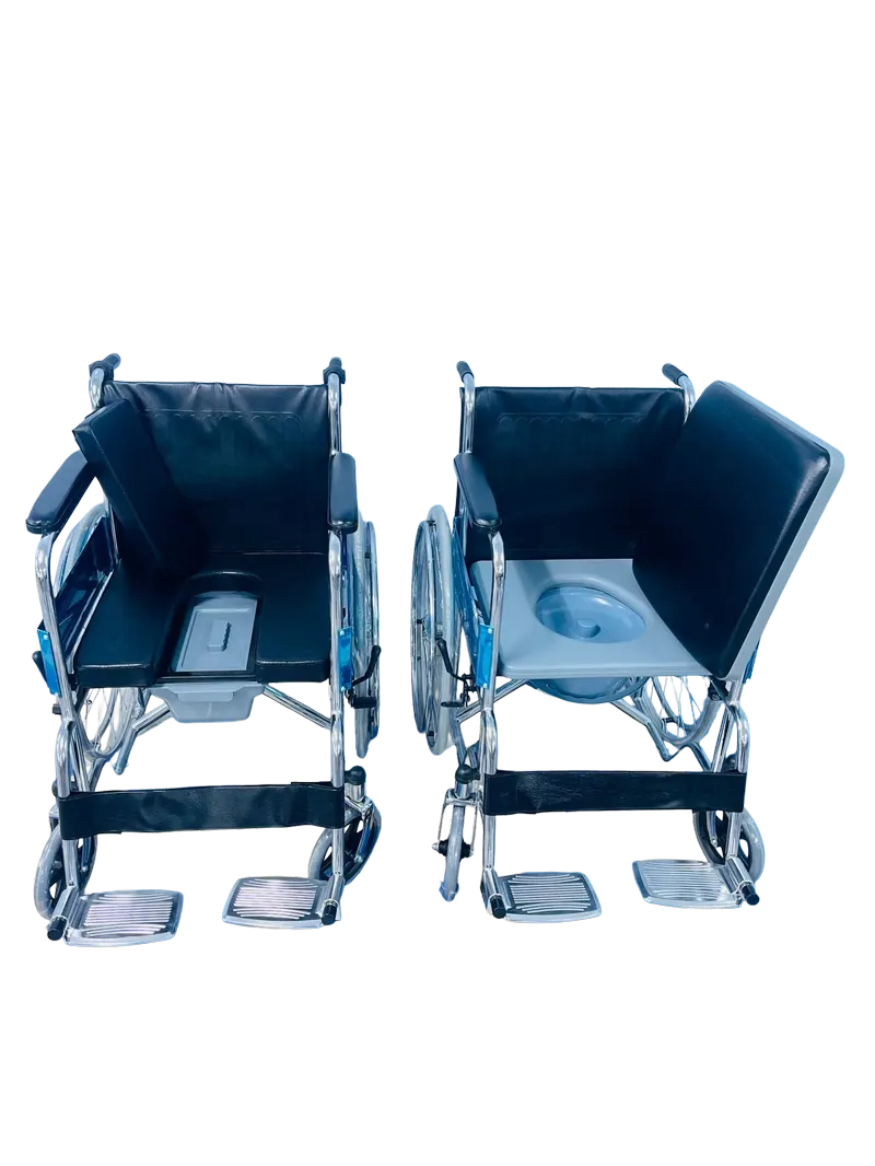 Commode chair with wheels